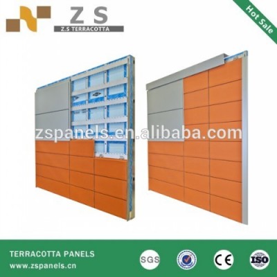 Light weight of exterior wall terracotta tiles, terracotta panels, terracotta cladding system.