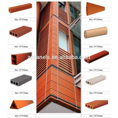 Terracotta louver for building exterior wall decoration,square, triangular, round, rhombus rectangle stick